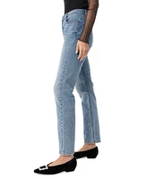 Sam Edelman Women's High-Rise Rhinestone Straight Jeans