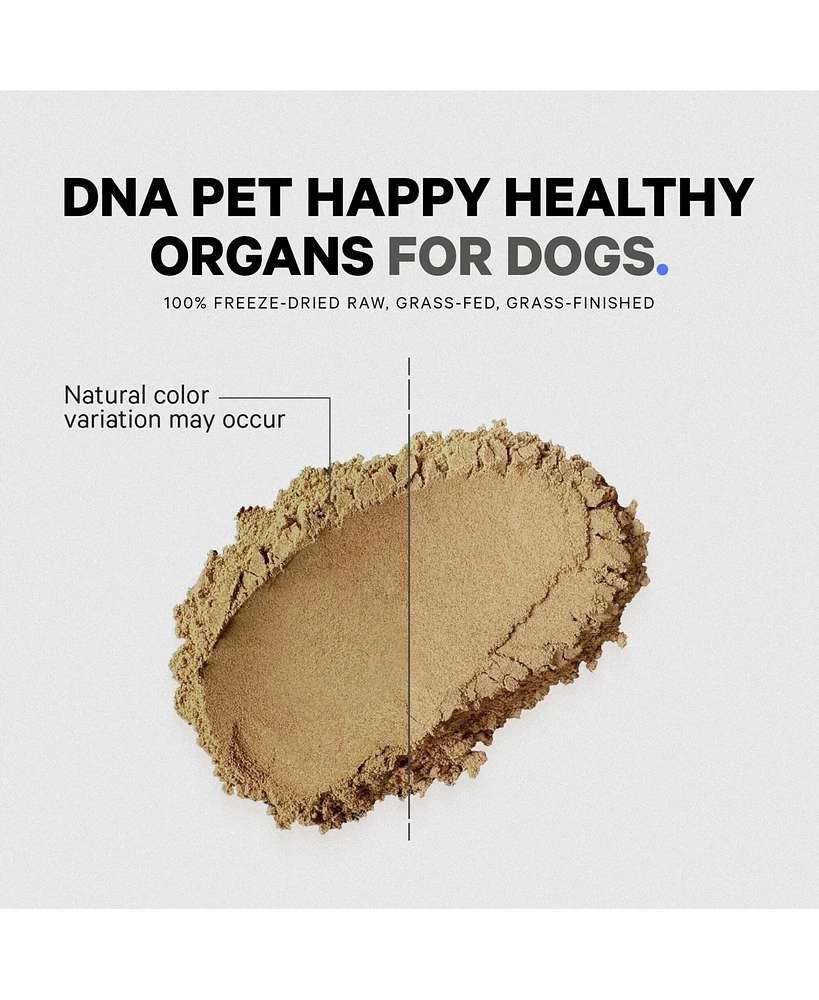 Dna Pet Happy Healthy Organs & Glands Supplement for Dogs, Freeze-Dried Raw Grass