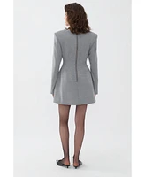 Nocturne Women's Padded Shoulder Long Sleeve Minidress