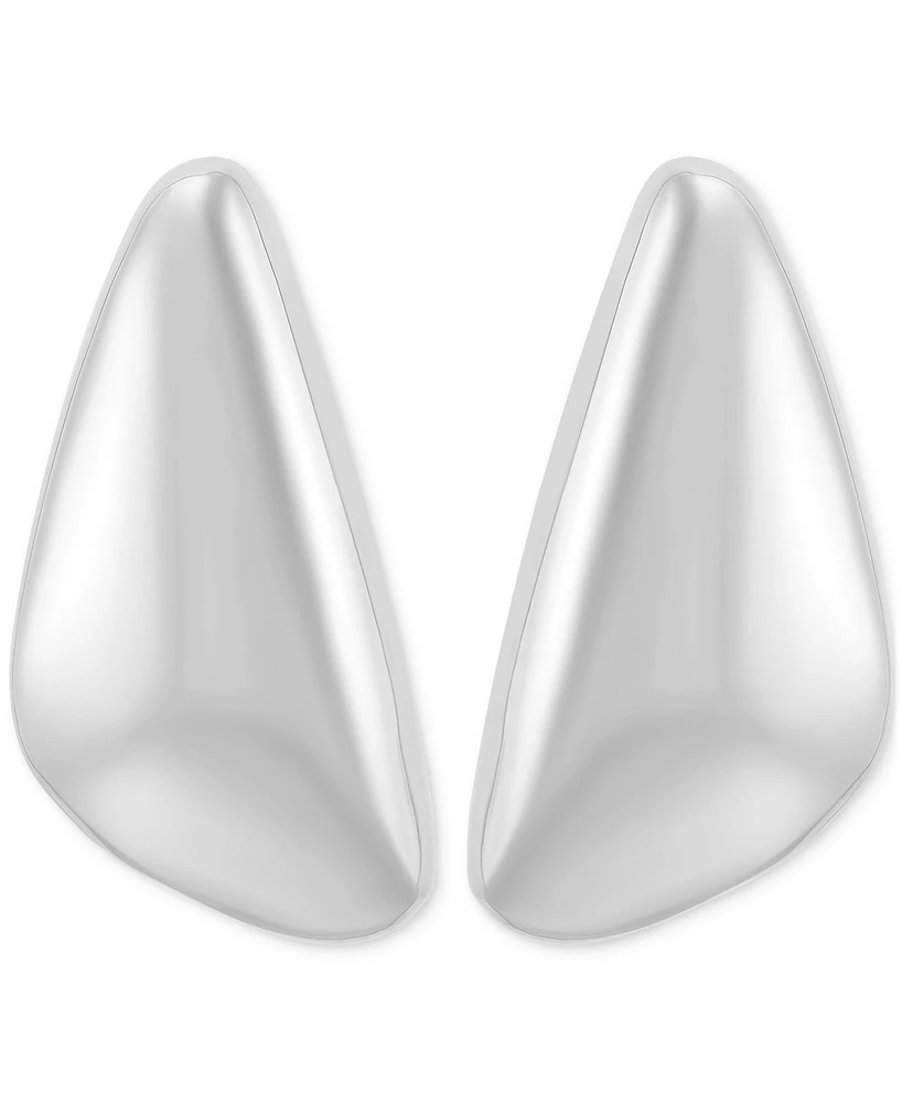 Polished Triangle Statement Stud Earrings in Sterling Silver