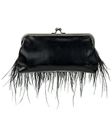 Patricia Nash Potenaz Small Velvet and Feather Frame Bag