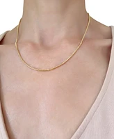 18" Round Box Link Chain Necklace (1-1/2 mm) in 14k Gold