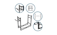 Slickblue 33" Powder-Coated Firewood Holder – Durable Storage Solution for Indoor and Outdoor Use