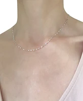 16" Mirror Link Chain (1-1/2mm) in 14K White or Rose Gold