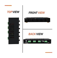 Pyle 6-Channel High Power Stereo Speaker Selector, Multi-Channel Amplifier with Volume Control