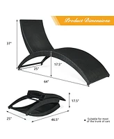 Inolait Foldable Patio Lounge Chair with Cushion for Backyard