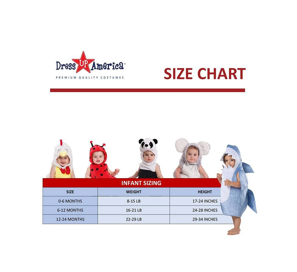 Dress Up America Elephant Hooded Romper Costume