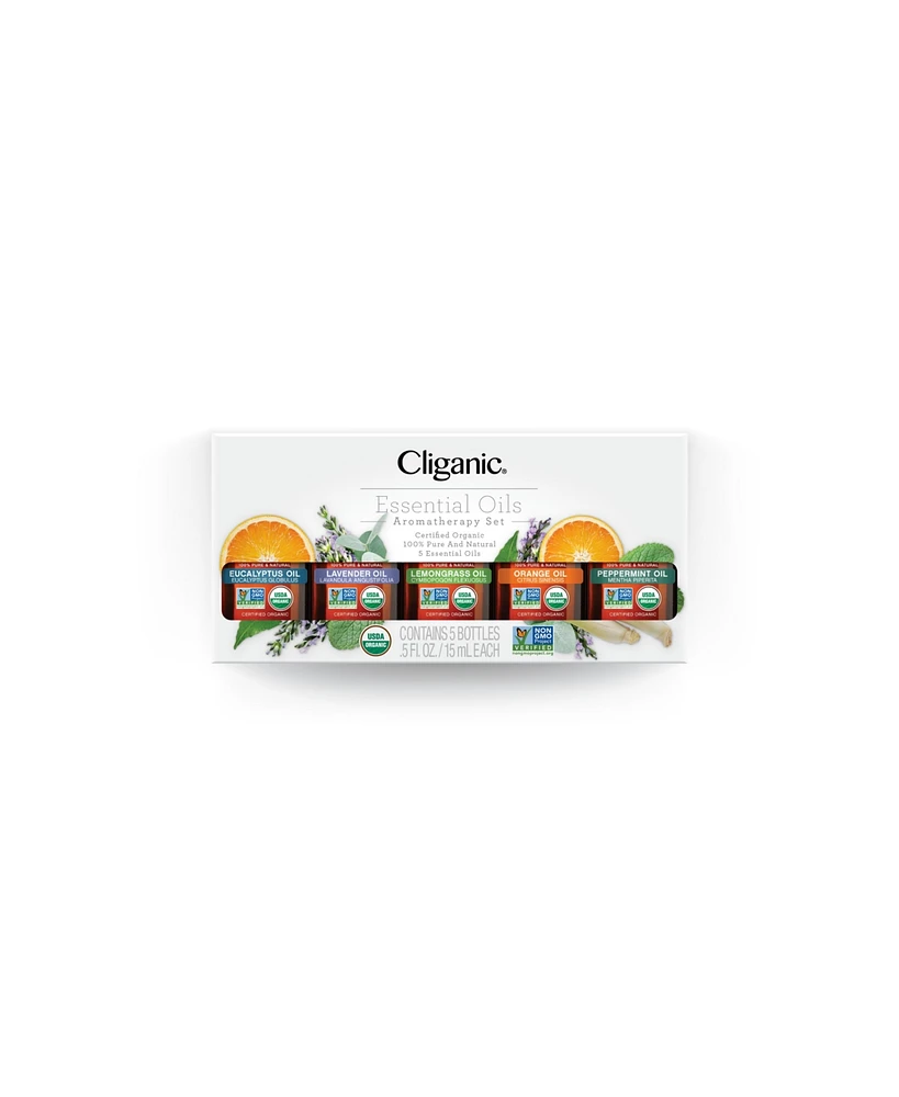 Cliganic Organic Aromatherapy Set, Top 5 (15ml)