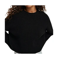 Cotton On Women's Rib Crop Crew Neck Sweater