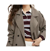 Cotton On Women's Lottie Check Trench Coat