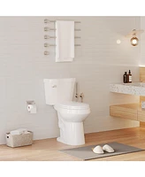 gaomon Two-Piece Elongated Toilet - 21" Bowl Height, Standard Seat Included