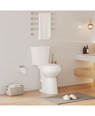 gaomon Two-Piece Elongated Toilet - 19" Bowl Height, Standard Seat Included,Top Double Button