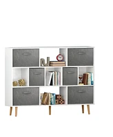 Slickblue Multifunctional Cube Bookshelf - Stylish Open Design for Books, Decor, and Souvenirs