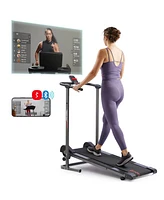 Sunny Health & Fitness Smart Manual Walking Treadmill, 300 Lb Weight Capacity, Non