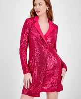 Rachel Roy Women's Griffith Sequin Tuxedo Mini Dress