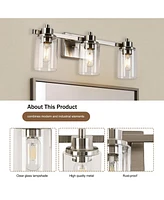 Flynama Vanity light 4.33-in 3-Light Matte Bronze Industrial Vanity Light
