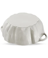 Staub Enameled Cast Iron 3.5 Qt. White Truffle Pumpkin Cocotte