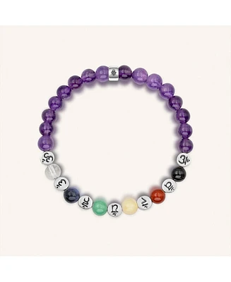 Karma and Luck Balanced Spirit - Chakra Amethyst Stone Bracelet