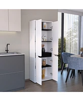 Atka Kitchen Storage Cabinet 67"H, Four Doors, Five Interior Shelves