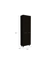 Pantry Cabinet with Five Interior Shelves, White