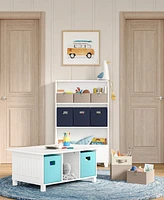Kids Bookcase with Toy Organizer