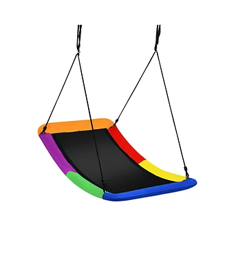 Hongge 700lb Giant 60 Inch Platform Tree Swing for Kids and Adults-Multicolor