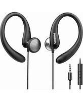 Philips Flexible Earhook Headphones - Secure Fit, Neodymium Drivers, Lightweight, Ergonomic Design, Durable Build, and 3.5mm Jack for Active Use