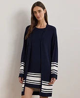 Lauren Ralph Petite Two-Tone Cardigan