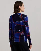 Lauren Ralph Petite Slim-Fit Printed Sweater