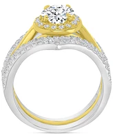 Cubic Zirconia Two-Tone Ring, Exclusively at Macy's