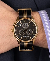 Balmain Men's Swiss Chronograph Madrigal Black Striped Nato Strap Watch 42mm