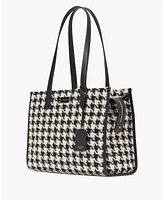 Kate Spade New York Women's Manhattan Houndstooth Tweed Large Market Tote Bag