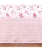 The Peanutshell Pink Elephant Piece Baby Nursery Crib Bedding Set, Quilt, Crib Sheets, Crib Skirt