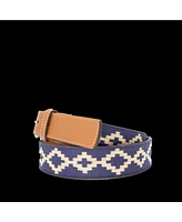 La Matera Men's Corbina Woven Belt Tan