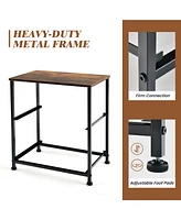 Gymax 2PCS Nightstand End Side Table Dresser w/ 2 Pull-out Fabric Drawers for Bedroom