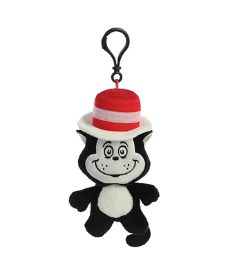 Aurora Mini Cat In The Hat Keychain Dr. Seuss Whimsical Plush Toy Black 4"