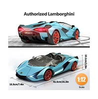 Miebely Lamborghini Remote Control Car 1: 12，Blue