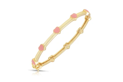 Lily Nily Girls Pink Heart Station Bangle