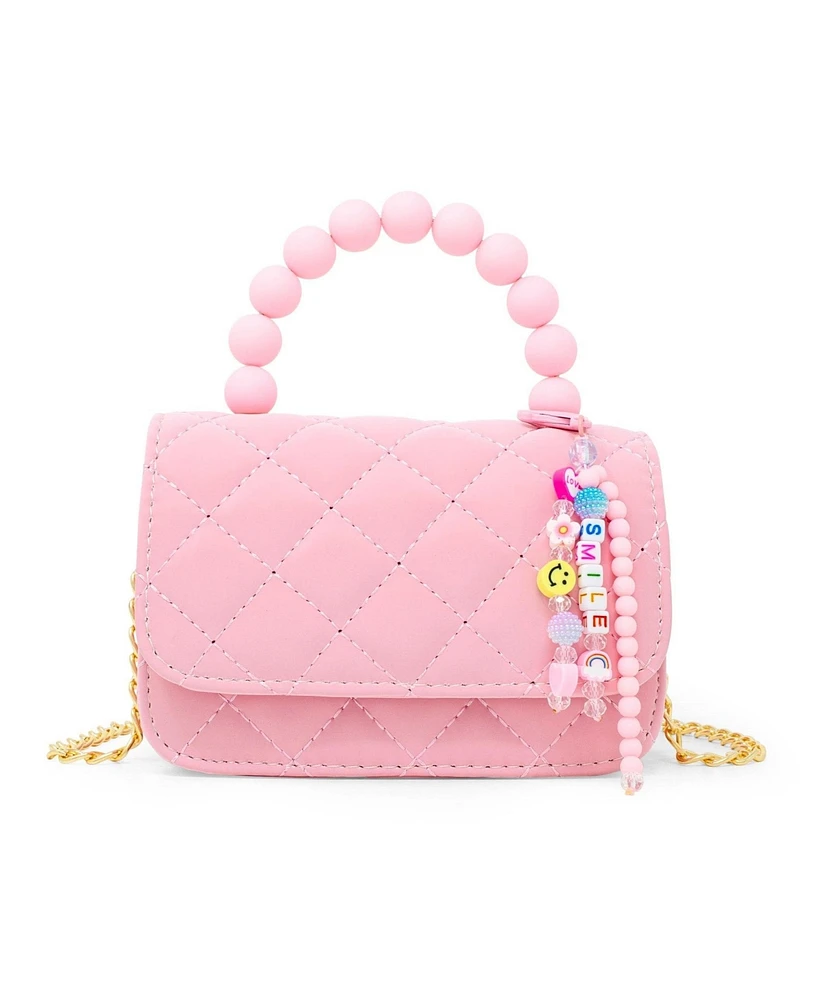 Tiny Treats + Zomi Gems Girls Pearl Handle Message Charm Handbag