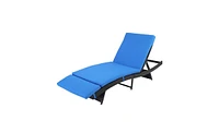 Slickblue S-Shaped Woven Rattan Bed Stylish and Comfortable Furniture for Outdoor or Indoor Spaces