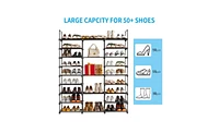 Slickblue 9-Tier Shoe Rack Storage Organizer for Entryway, Holds 50-55 Pairs, Stackable Shoe Shelf Cabinet