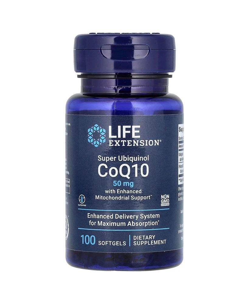 Life Extension Super Ubiquinol CoQ10 with Enhanced Mitochondrial Support 50 mg