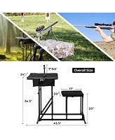 Hongge Foldable Shooting Bench with Adjustable Height Table