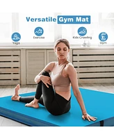 Hongge 4ft x 4ft x 4in Bi-Folding Gymnastic Tumbling Mat with Handles and Cover