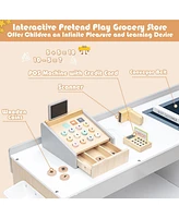 Hongge Grocery Store Playset Pretend Play Supermarket Shopping Set