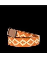 La Matera Men's Talampaya Woven Belt Tan