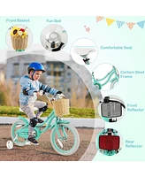 Hongge 16-Inch Kids Bike with Training Wheels and Adjustable Handlebar Seat