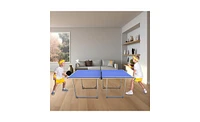 Slickblue 6FT Portable Table Tennis Table Set – Foldable Ping Pong Table for Indoor & Outdoor