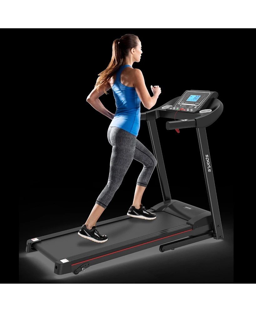 Slickblue Foldable Treadmill with Incline, Electric Walking & Running Machine for Home Workouts, 5” Lcd & Bluetooth