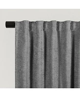 Awesome Home Connie Chenille Solid Room Darkening Back Tab Curtains